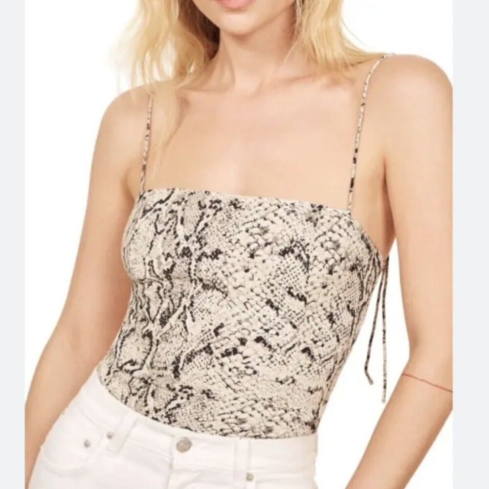 Reformation Snake Print Top
